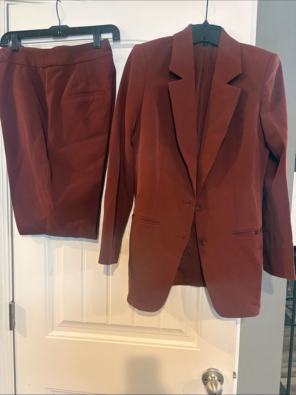 Express Women's Rust Red Two-Piece Blazer & Trousers